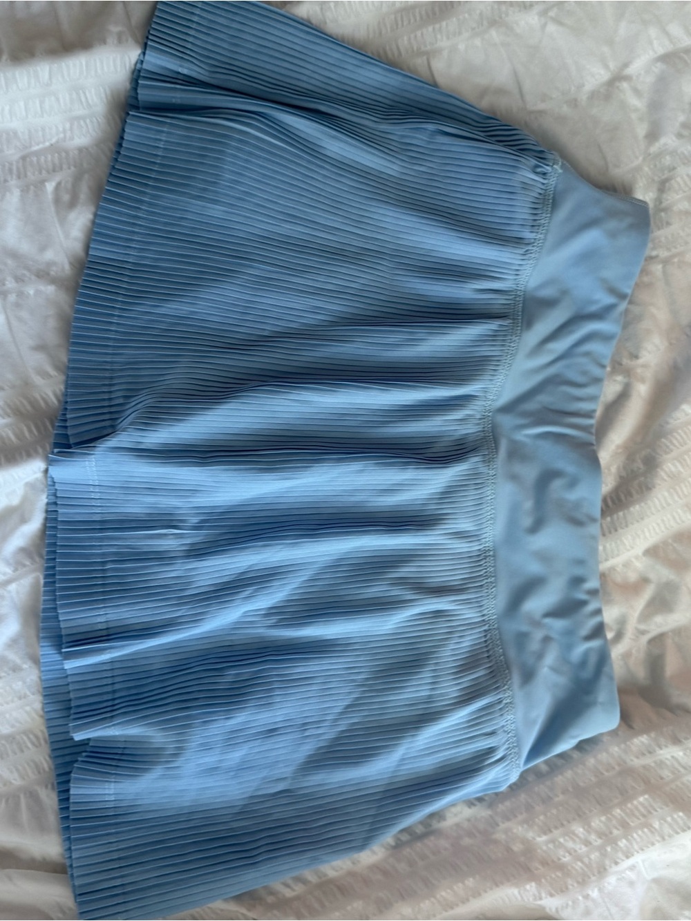Source Unknown Light Blue Pleated Mini Skirt